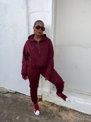 Bordeaux Jogger Set 10/22 - The Vault by Sacha