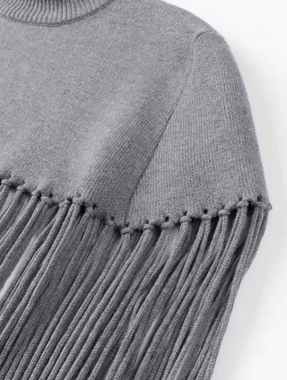 Fringe Knit Poncho