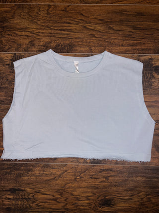 Sleeveless Cropped Sweatshirt