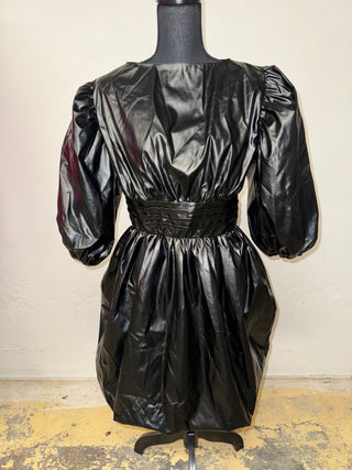 Faux Leather Bubble Dress | FINAL SALE