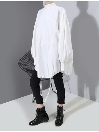 Runched Shirt/Dress White