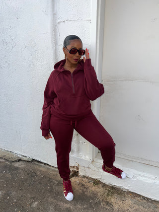 Bordeaux Jogger Set 10/22 - The Vault by Sacha