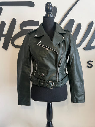 Black Genuine Lambskin Leather Jacket Classic - The Vault by Sacha