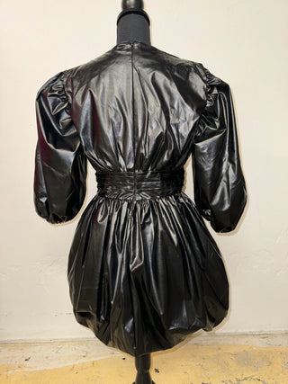 Faux Leather Bubble Dress | FINAL SALE