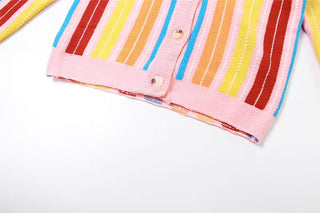 Sherbert Striped Cardigan | ONE SIZE