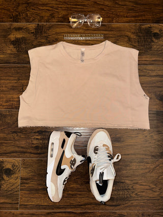 Sleeveless Cropped Sweatshirt