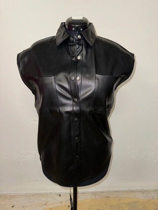 Vegan Leather Snap Top | FINAL SALE - The Vault by Sacha