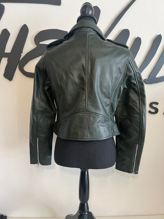 Black Genuine Lambskin Leather Jacket Classic - The Vault by Sacha