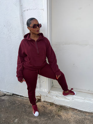 Bordeaux Jogger Set 10/22 - The Vault by Sacha