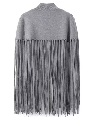 Fringe Knit Poncho