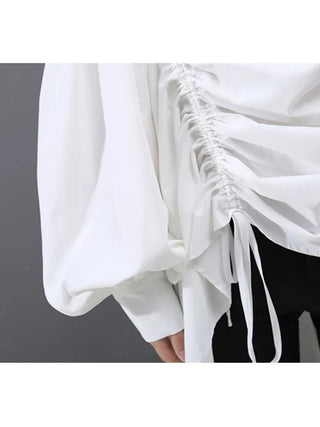 Runched Shirt/Dress White