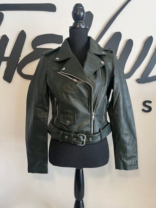 Black Genuine Lambskin Leather Jacket Classic - The Vault by Sacha