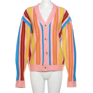 Sherbert Striped Cardigan | ONE SIZE