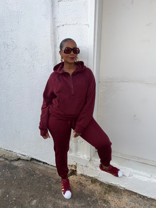 Bordeaux Jogger Set 10/22 - The Vault by Sacha