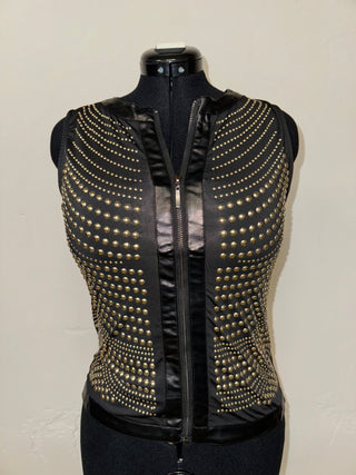 Studded Faux Leather Top | FINAL SALE - The Vault by Sacha