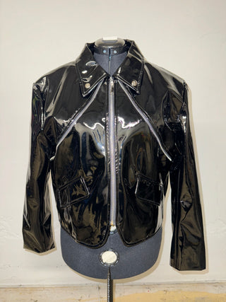 Patent Leather Zipper Jacket | FINAL SALE