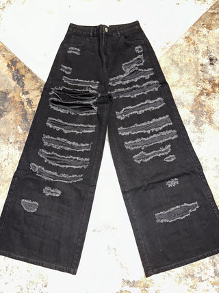 Distressed Black Jeans - The Vault by Sacha