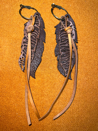 Earthbound Feather EARRINGS - The Vault by Sacha