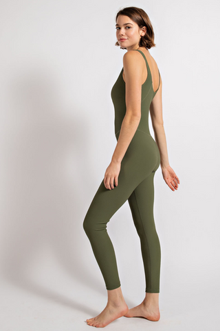 Army Green Yoga Romper