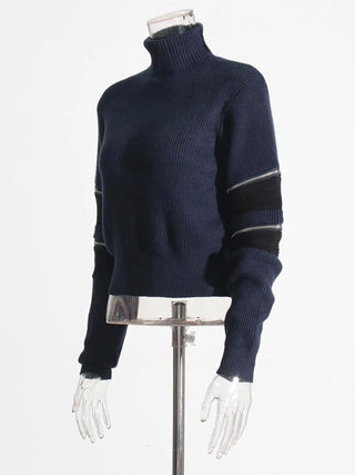 Ribbed Zipper Sweater | FINAL SALE