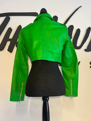 Celtic Green Cropped Biker - The Vault by Sacha