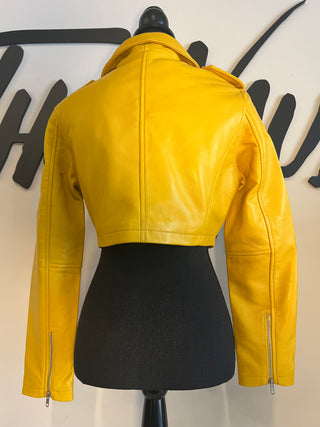 Yellow Cropped Biker - The Vault by Sacha