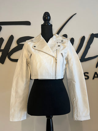 White Cropped Biker - The Vault by Sacha