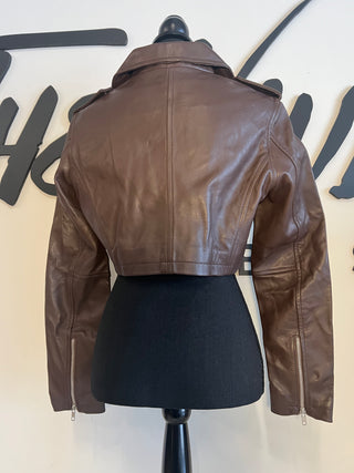 Chocolate Cropped Biker - The Vault by Sacha