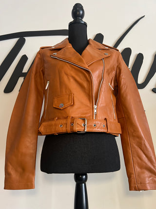 Cognac Classic Biker - The Vault by Sacha