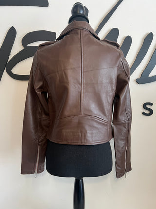 Chocolate Brown Classic Biker - The Vault by Sacha