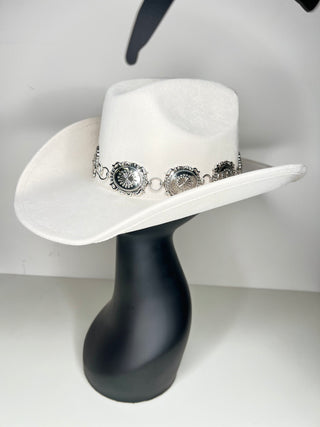 Turquoise Trails Cowboy Hat | WHITE