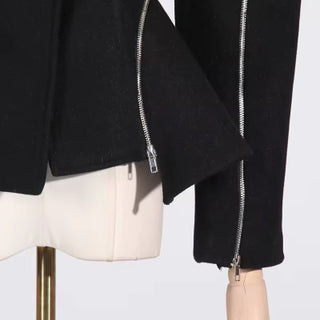 Black Zipper Blazer - The Vault by Sacha