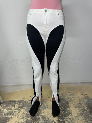 Black & White Contrast Jeans Size Small FINAL SALE