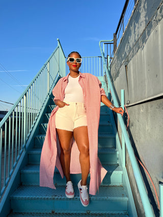 Candy Cane Shirt Dress