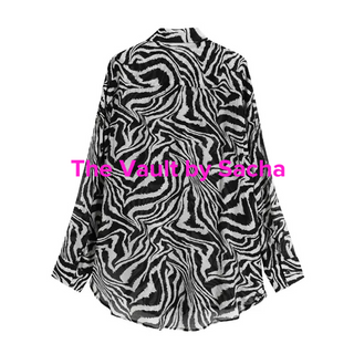 Sheer Zebra Shirt - The Vault by Sacha