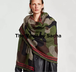 Oversized Camouflage scarf